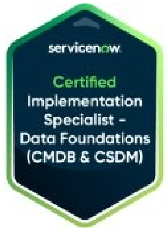 ServiceNow CIS – Data Foundations (CMDB & CSDM) badge
